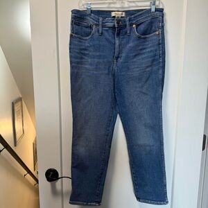 Madewell Stovepipe Jean Relaxed‎ Baggy Straight Fit Mid-Rise Medium Wash 29P